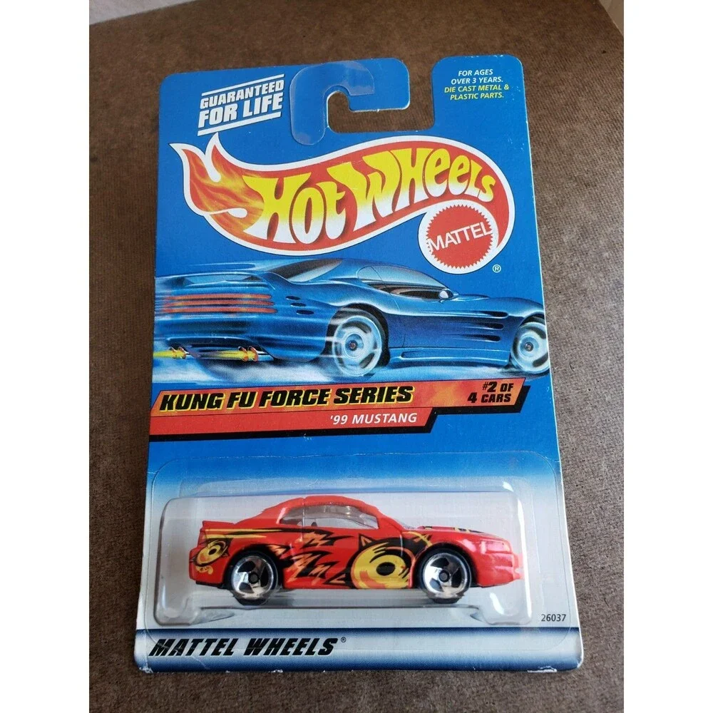 VTG 2000 Hot Wheel '99 MUSTANG Red KUNG FU FORCE Series #2/5 1:64 3 Spoke #26037